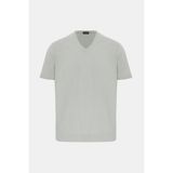 Vakko By Danıele Fıesolı Grey V-Neck Short Sleeve T-Shirt - Gri