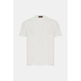 Vakko By Danıele Fıesolı Light Cream Crew Neck Short Sleeve T-Shirt - XL - Bej