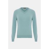 Vakko By Danıele Fıesolı Mint V-Neck Knit Sweater - Yeşil