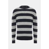 Vakko By Danıele Fıesolı Navy Crew Neck Knitwear - Mavi - 2XL