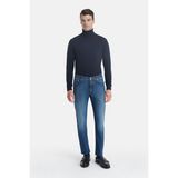 Vakko By Danıele Fıesolı Navy Turtleneck Knitwear - Mavi - 2XL