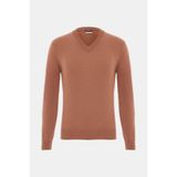 Vakko By Danıele Fıesolı Terracotta V-Neck Knitwear - Turuncu - M