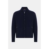Vakko By Danıele Fıesolı Zip Wool Cashmere Knit Jacket - Mavi