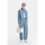 Vakko By Forte Forte Blue Leather Shirt - Mavi