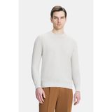 Vakko By Gran Sasso Beige Crew Neck Long Sleeve T-Shirt - 46 - Bej