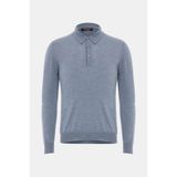 Vakko By Gran Sasso Blue Polo Collar Knitwear - Mavi - 46
