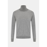 Vakko By Gran Sasso Grey Turtleneck Knit Sweater - Gri - 56