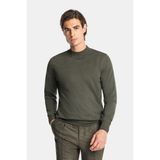 Vakko By Gran Sasso Mock Neck Wool Knit Sweater - Yeşil - 56