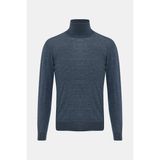 Vakko By Gran Sasso Royal Blue Turtleneck Knit Sweater - Mavi - 52