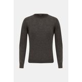 Vakko By Gran Sasso Smoke Grey Round Neck Knit Sweater - Gri - 46
