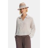 Vakko By Lorena Antonıazzı Beige Polo Collar Knitwear - Bej - 42