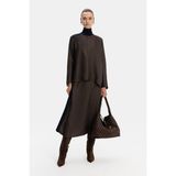 Vakko By Lorena Antonıazzı Brown Patterned Silk Skirt - Kahverengi - 38