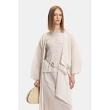 Vakko By Lorena Antonıazzı Cream Pleated Long Jacket - 36 - Bej