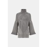 Vakko By Lorena Antonıazzı Dark Grey Mock Neck Knitwear - Gri - 40