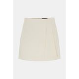 Vakko By Lorena Antonıazzı Ecru Striped Short Skirt - Ekru - 38