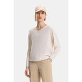 Vakko By Lorena Antonıazzı Ecru V-Neck Knit Sweater - Ekru - 36