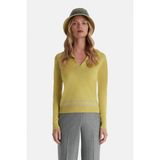 Vakko By Lorena Antonıazzı Yellow V-Neck Knitwear - Sarı - 40