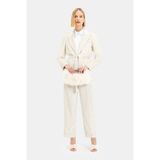 Vakko By Peserıco Ecru Corduroy Jacket - 36 - Ekru
