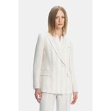 Vakko By Peserıco Ecru Striped Jacket - 40 - Ekru
