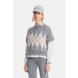 Vakko By Peserıco Grey Patterned Knitwear - Gri - 42