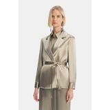Vakko By Peserıco Khaki Shiny Jacket - 34 - Yeşil