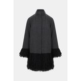 Vakko By She's So Dark Grey Pea Coat - 40 - Gri