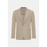 Vakko By Taglıatore Monopeto Half-Lined Wool Silk Jacket - 54 - Bej