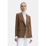 Vakko Camel Cashmere Jacket - 42 - Kahverengi