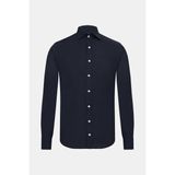 Vakko Cashmere Cotton Twill Casual Shirt - Mavi