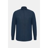 Vakko Cotton Silk Denim Casual Shirt - XL - Mavi
