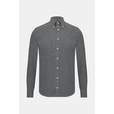 Vakko Cotton Twill Casual Shirt - 2XL - Gri