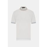 Vakko Crew Neck Short Sleeve Knit Top - 3XL - Ekru