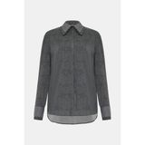 Vakko Dark Grey Double Collar Shirt - 44 - Gri