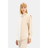 Vakko Ecru-Beige Shirt - 34 - Ekru