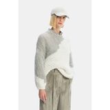 Vakko Ecru-Grey Knit Sweater - Ekru - M