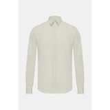 Vakko Ecru Plain Lyocell Shirt - 2XL - Ekru
