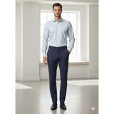 Vakko Ekoseli Cepli Classic ve Comfort Fit Kesim Gömlek - Gök Mavi