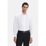 Vakko Exclusive Herringbone Shirt - 41 - Beyaz