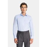 Vakko Exclusive Twill Shirt - 42 - Mavi
