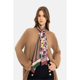 Vakko GEOMETRİK DESENLİ TWILL İPEK FULAR