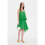 Vakko Green Modal Asymmetric Skirt - Yeşil - 36