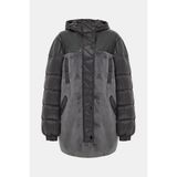 Vakko Grey Eco Fur Coat - 44 - Gri