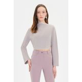 Vakko Grey Knit Sweater - Gri