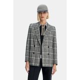 Vakko Grey Plaid Jacket - 42 - Siyah