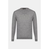 Vakko Grey V-Neck Knit Sweater - Gri - L