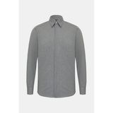 Vakko Herringbone Casual Shirt - Gri