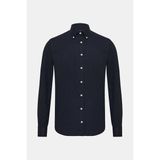 Vakko Herringbone Casual Shirt - XL - Mavi