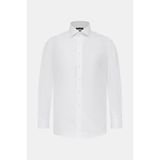 Vakko Herringbone Shirt - 40 - Beyaz