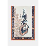 Vakko LACIVERT ÇIÇEK DESENLI TWILL ŞAL