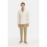 Vakko Light Beige Double-Breasted Jacket - 48 - Bej